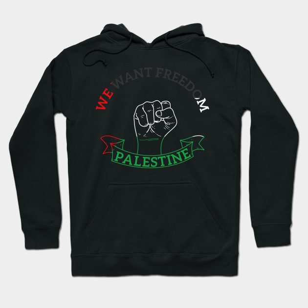 We Want Freedom And Peace In Palestine - Stop This War Hoodie by mangobanana